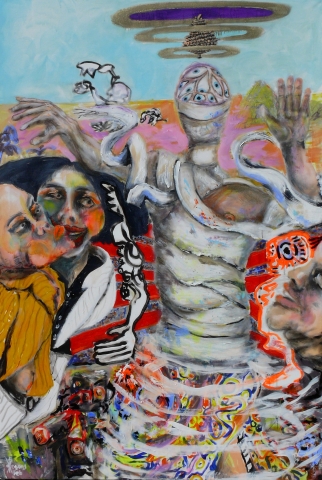 2021 martin franke, Selbstportrait - Sufi besto bata tuf, 170 x 115 cm, 2021